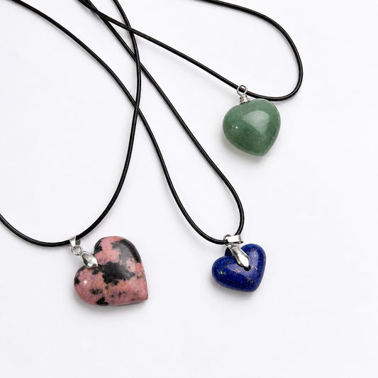 Stone Heart Lockets
